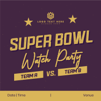 Watch Live Super Bowl Instagram Post Design