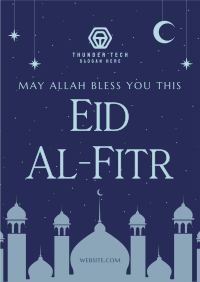 Night Sky Eid Al Fitr Poster Image Preview