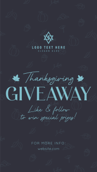 Thanksgiving Day Giveaway TikTok Video Preview