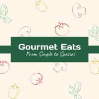 Gourmet Eats Instagram Post Design