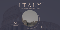 Italy Itinerary Twitter Post Design