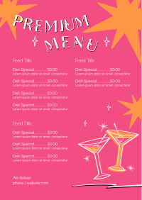 Sparkly Cocktails Menu Image Preview