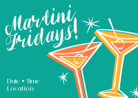 Martini Fridays Postcard Image Preview