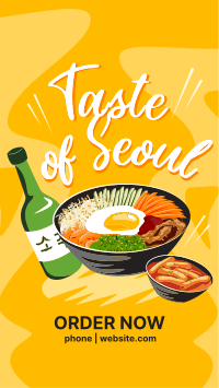 Taste of Seoul Food Facebook Story Design