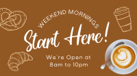 Minimalist Coffee Hours Facebook Event Cover Design