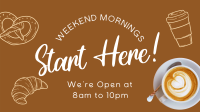 Minimalist Coffee Hours Facebook event cover Image Preview