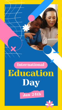 Happy Education Day  Facebook story Image Preview