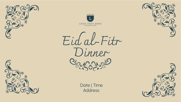 Fancy Eid Dinner Facebook Event Cover Design Image Preview
