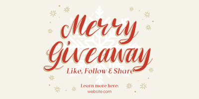 Merry Giveaway Announcement Twitter post Image Preview