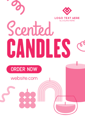 Groovy Handmade Candles Poster Image Preview