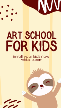 Art School for Kids Facebook story Image Preview