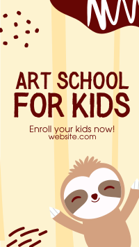 Art School for Kids Facebook Story Design