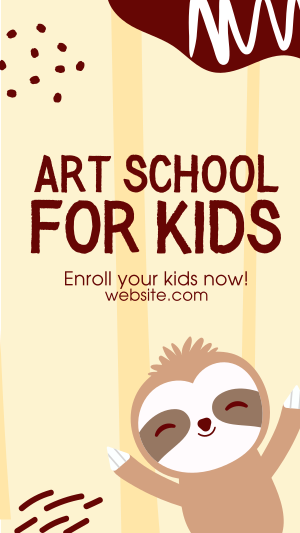 Art School for Kids Facebook story Image Preview