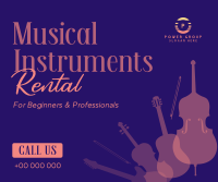 Music Instrument Rental Facebook Post Design
