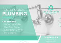 Professional Plumbing Postcard Image Preview
