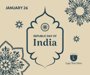 Ornamental Republic Day of India Facebook post