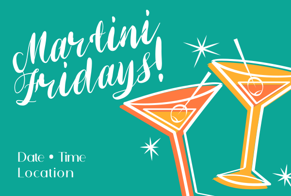 Martini Fridays Pinterest Cover Design Image Preview