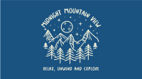 Midnight Mountain View Zoom Background Design