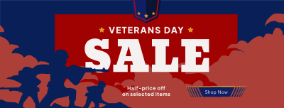 Remembering Veterans Sale Facebook cover Image Preview
