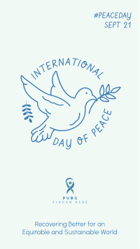 Peace Dove Outline Instagram Story Design