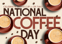 Editorial Coffee Day Postcard Design