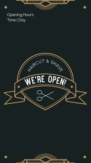 Newly Open Barbershop Facebook story Image Preview