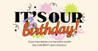 Retro Birthday Promo Facebook ad Image Preview