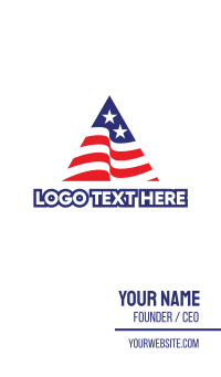 USA Flag Triangle Business Card | BrandCrowd Business Card Maker