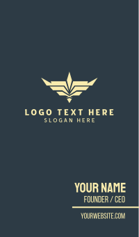 Silver Wings Badge Business Card Design