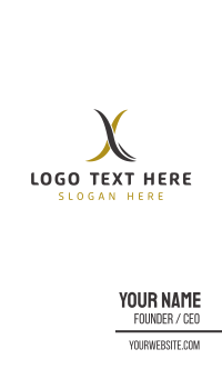 Minimalist Letter X Business Card Design