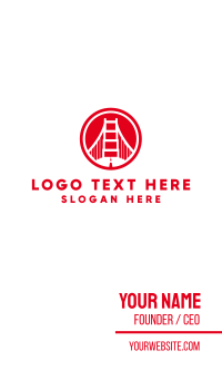 Red Round Bridge  Business Card Design