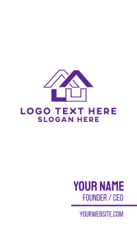 Purple House Code Business Card Design