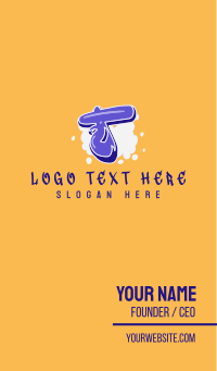 Blockbuster Graffiti Letter T Business Card Design