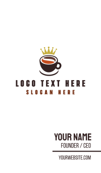 Royal Coffee Cup Business Card Design