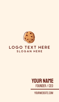 Chocolate Chip Cookie Biscuit Business Card Design