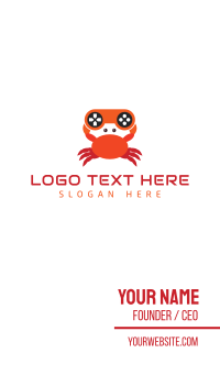 Gaming Controller Crab Business Card Design