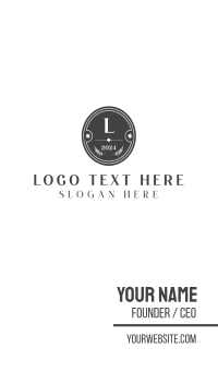 Classic Circle Badge Business Card Design