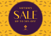 Autumn Flash Sale Postcard Design