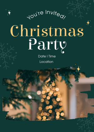 Snowy Christmas Party Poster Image Preview