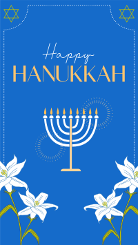 Hanukkah Lilies Facebook story Image Preview