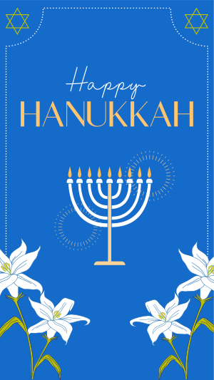 Hanukkah Lilies Facebook story Image Preview