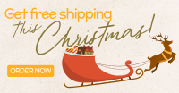 Contemporary Christmas Free Shipping Facebook ad Image Preview