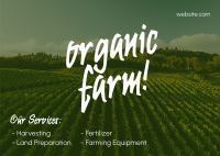 Organic Farming Postcard Image Preview
