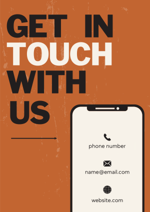 Textured Phone Contact Us Flyer Image Preview