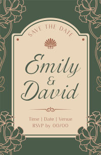 Elegant Floral Wedding Invitation Image Preview