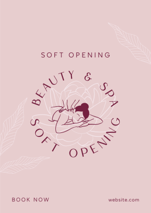 Spa Soft Opening  Poster Image Preview