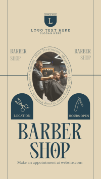 Rustic Barber Shop TikTok Video Design