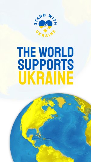 The World Supports Ukraine Facebook story Image Preview