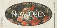 Flower Shop Open Now Twitter Post Design