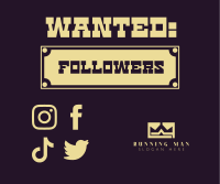 Wanted Followers Facebook post Image Preview